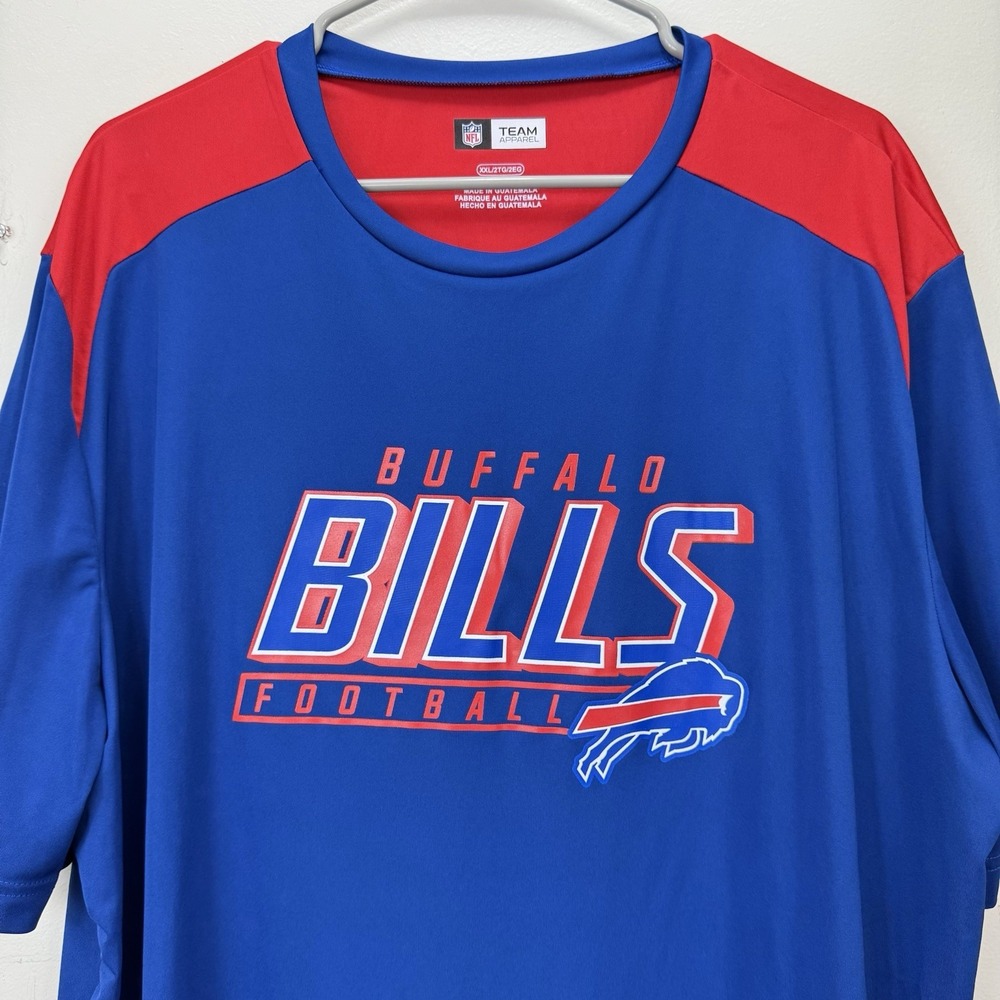 Buffalo‎ Bills NFL Team Apparel T Shirt Mens Size 2XL Blue Red Logo